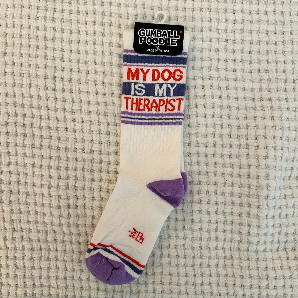 Funny Socks “My Dog is My Therapist”